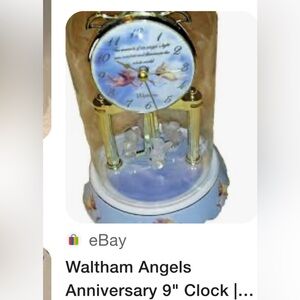 Waltham Angels 👼🏻 Anniversary 9” clock ⏰ with dome